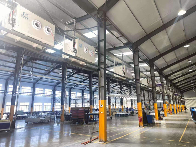 機械設備廠房降溫，安裝蒸發冷省電空調-臥式射流機